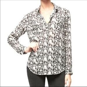 Good American Womens Size 0 Snake Print Long Sleeve Blouse